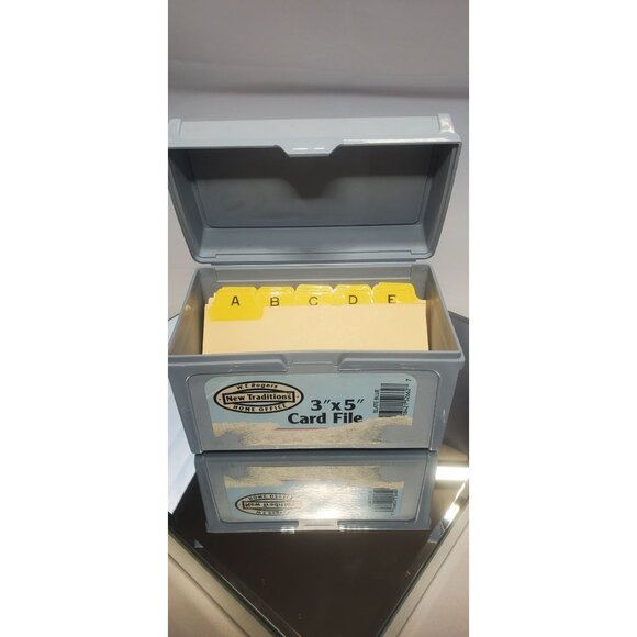 Vintage W.T Rogers Home Office Card File 3'' x 5'' with Cards & Dividers - Picture 6 of 10